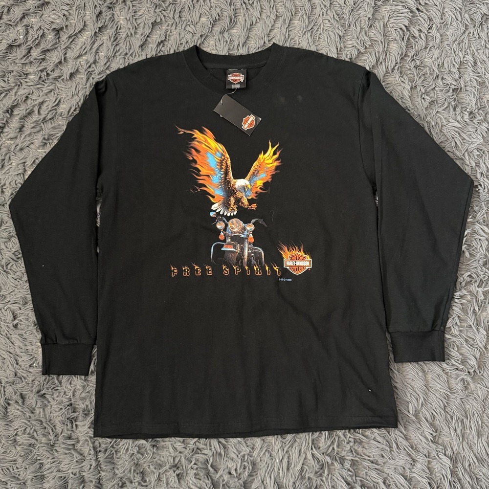 Vintage Harley Davidson 90s Free Spirit Long Sleeve Men's Size Large Mexico NWT